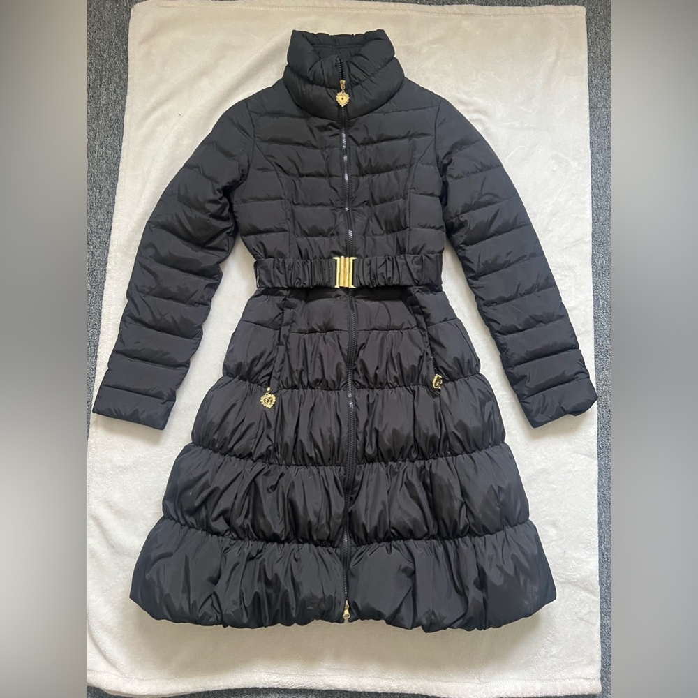 Black Betsey Johnson winter coat XS